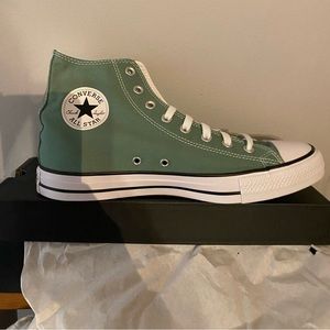 Converse High Top Sneakers in Sage Green, Size 11.5 Women’s